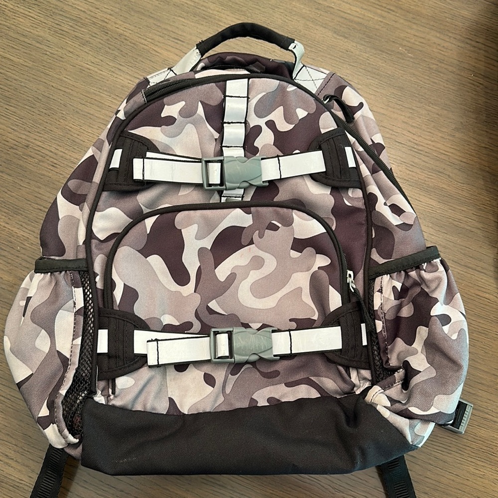 Pottery barn black camo backpack full size Large